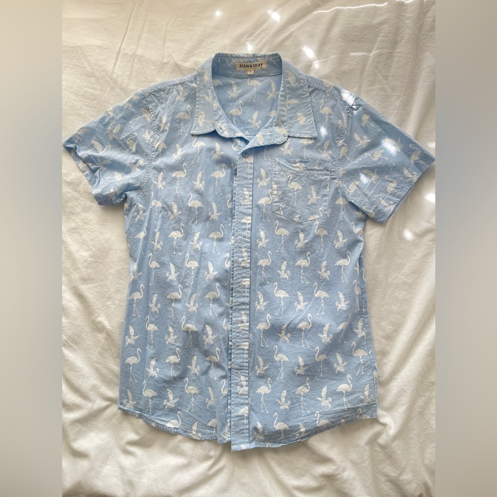 Hawk’s Bay Flamingo Button Up Shirt